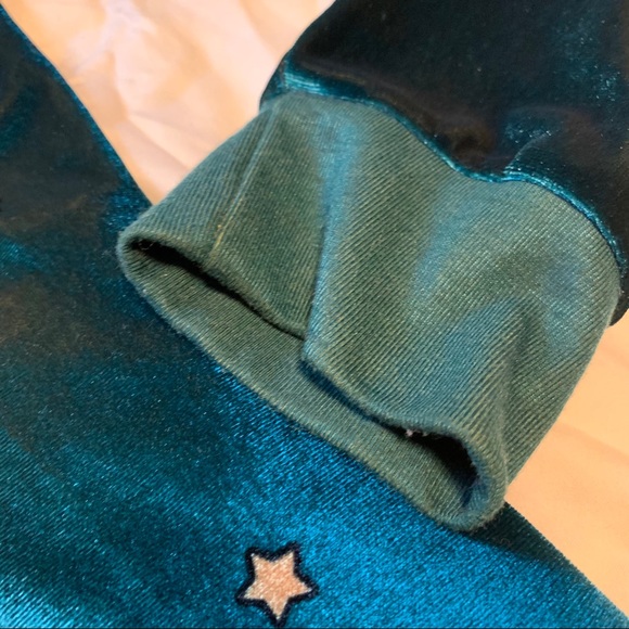 *SOLD* Aviator Nation Galaxy Velvet Hoodie Teal L - Picture 10 of 12